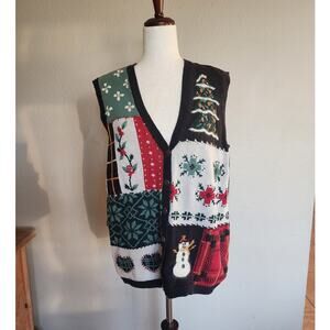Festive Holiday Sweater Vest - Multicolor